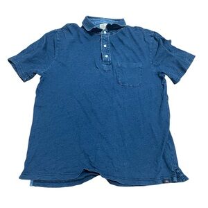 Men's Faherty Blue Polo Shirt